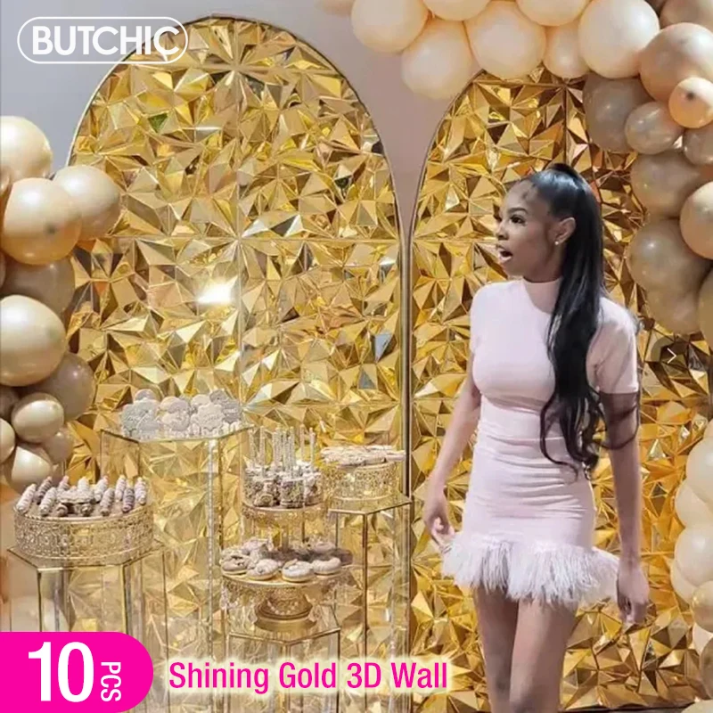 10pcs 30x30cm Shining Gold 3D Wall Sticker Champagne gold color 3D Wall Panel Wedding party background wall art Wood grain paper
10pcs 30x30cm Shining Gold 3D Wall Sticker Champagne gold color 3D Wall Panel Wedding party background wall art Wood grain paper