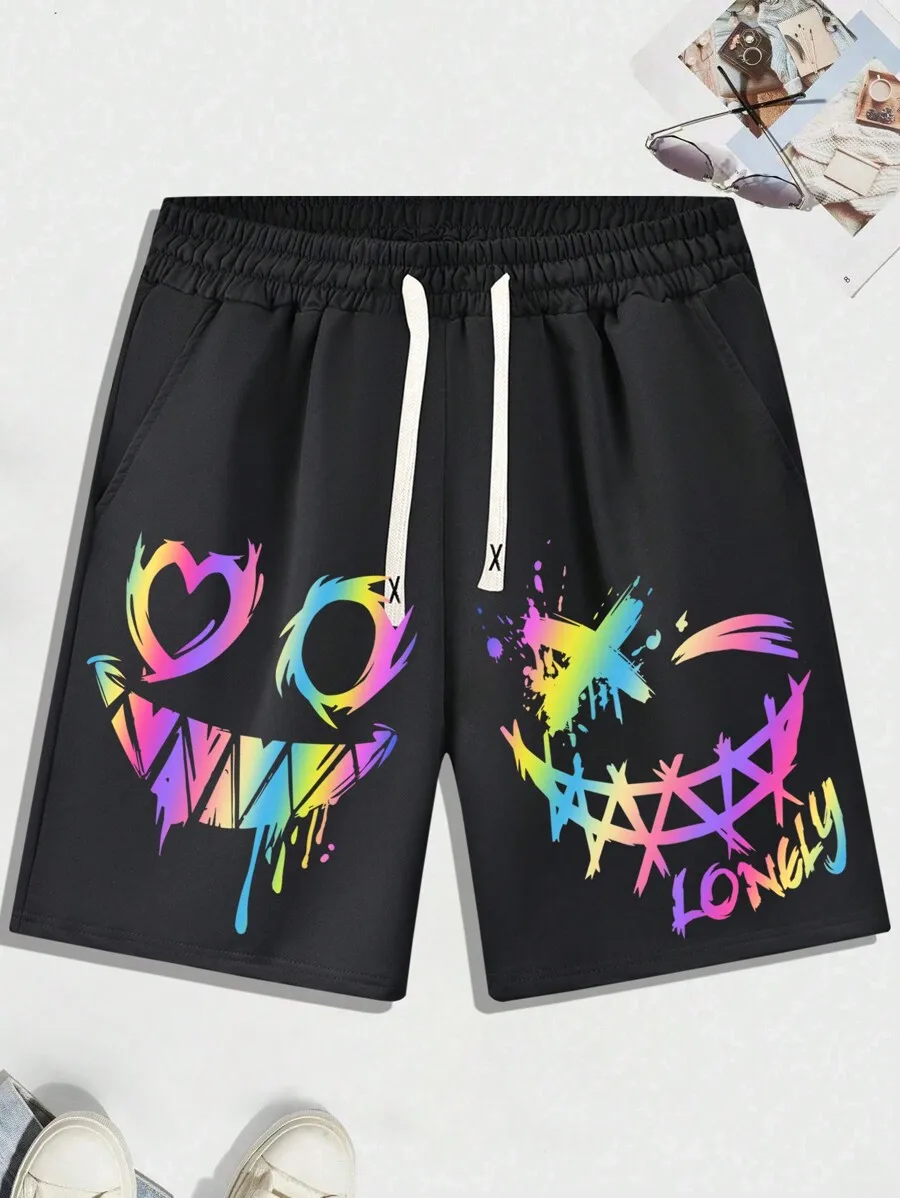 Men Summer Gradient Smiling Face Print Drawstring Waist Casual Shorts Regular Fit Beach Sport Pants
Men Summer Gradient Smiling Face Print Drawstring Waist Casual Shorts Regular Fit Beach Sport Pants