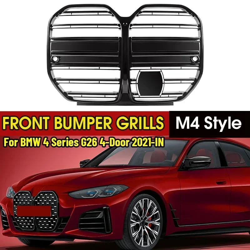 Replacement CSL/M4 Style Front Bumper Kidney Racing Hood Center Grille for BMW 4 Series G26 M Sport 4-Door Sedan 2021-IN
Replacement CSL/M4 Style Front Bumper Kidney Racing Hood Center Grille for BMW 4 Series G26 M Sport 4-Door Sedan 2021-IN
