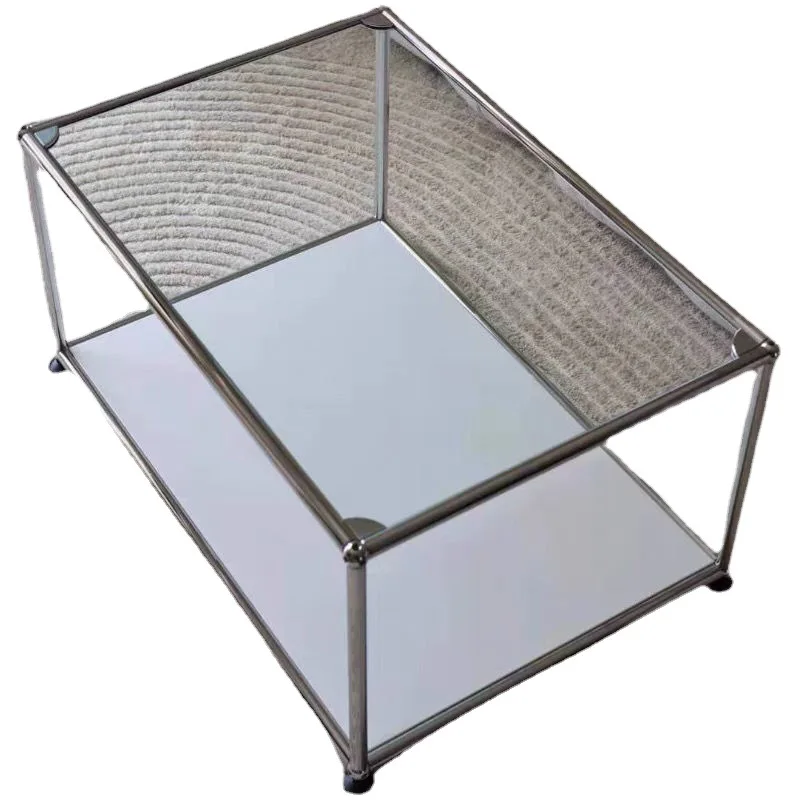 Stainless steel silver coffee table, small apartment simple glass rectangular table, medieval Internet celebrity
Stainless steel silver coffee table, small apartment simple glass rectangular table, medieval Internet celebrity