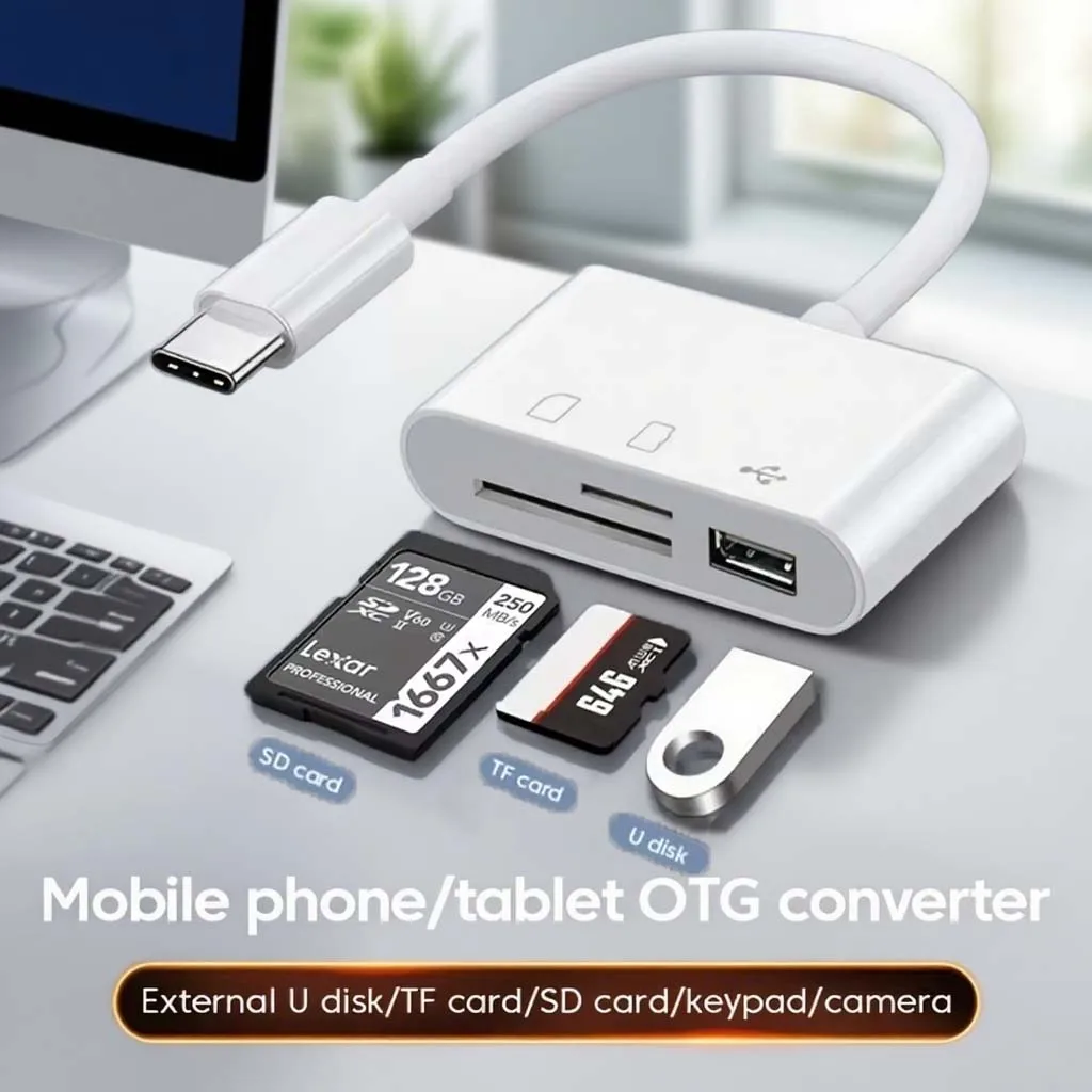 3 In 1 Type C Adapter TF CF SD Memory Card Reader OTG USB C Card Connector for Xiaomi IPad Pro Huawei Macbook Memory Card Reader
3 In 1 Type C Adapter TF CF SD Memory Card Reader OTG USB C Card Connector for Xiaomi IPad Pro Huawei Macbook Memory Card Reader