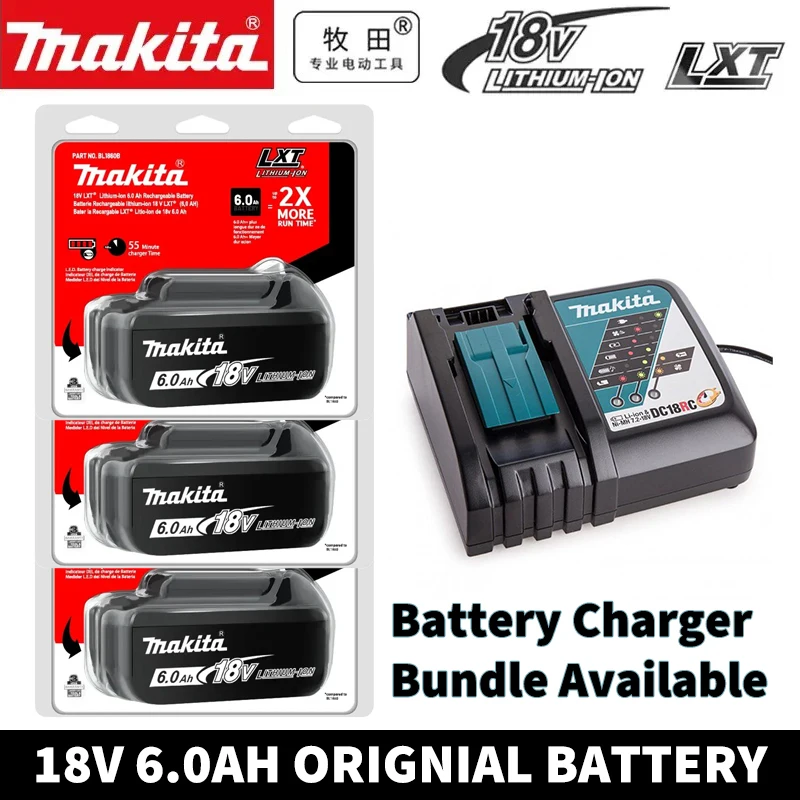 ⭐ Оригинальный аккумулятор Makita LXT 18В 6Ач 6000мАч для электроинструментов, литий-ионный, универсальная замена для BL1860B BL1850B BL1840B BL1830B
⭐ Оригинальный аккумулятор Makita LXT 18В 6Ач 6000мАч для электроинструментов, литий-ионный, универсальная замена для BL1860B BL1850B BL1840B BL1830B