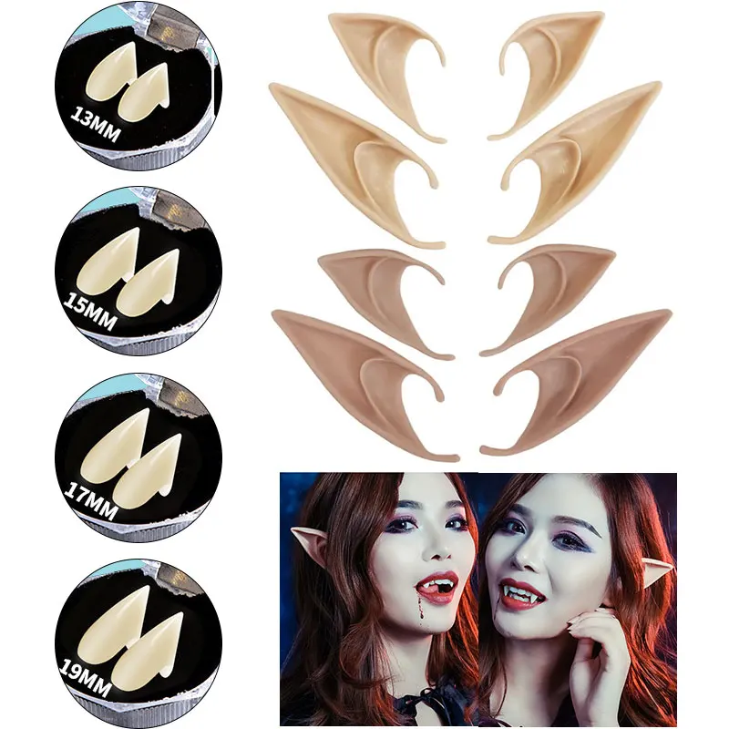 Halloween Set Latex Elf Ears Vampire Teeth High False Ears Fairy Angel Dress Up Cosplay Accessories Halloween Party Decoration
Halloween Set Latex Elf Ears Vampire Teeth High False Ears Fairy Angel Dress Up Cosplay Accessories Halloween Party Decoration
