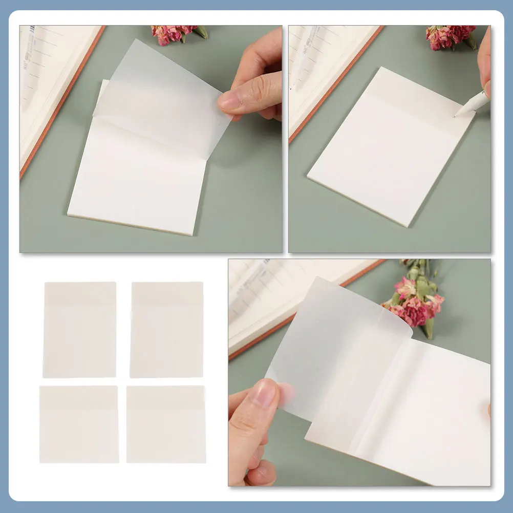 4 Pcs Note Pads Notes Transparent Memo Papers Sticker Message Stickers Writing Recording Office
4 Pcs Note Pads Notes Transparent Memo Papers Sticker Message Stickers Writing Recording Office