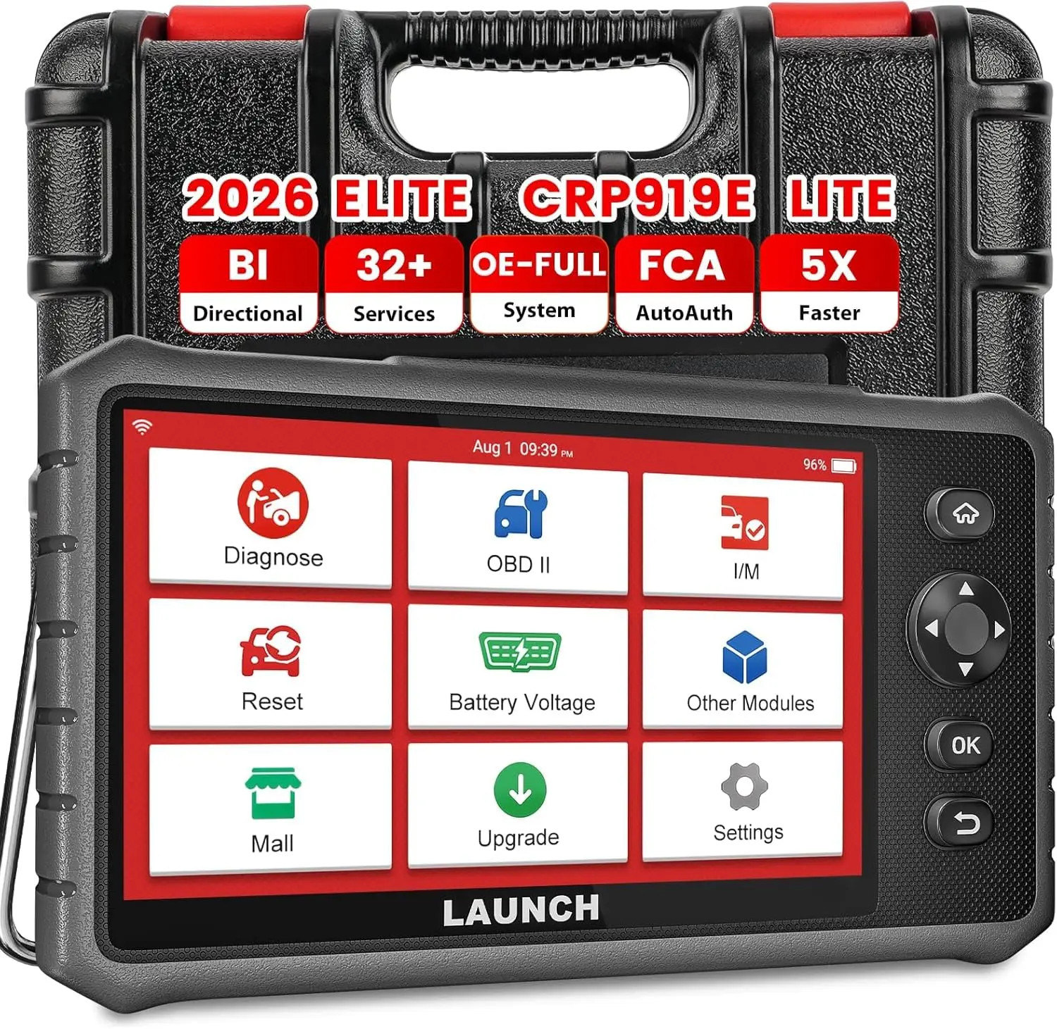 LAUNCH X431 CRP919E Lite Bidirectional OBD2 Scanner, 2026 All System Car Diagnostic Tool, Active Test 32+ Reset FCA AutoAuth, Upgraded of CRP909E
LAUNCH X431 CRP919E Lite Bidirectional OBD2 Scanner, 2026 All System Car Diagnostic Tool, Active Test 32+ Reset FCA AutoAuth, Upgraded of CRP909E
