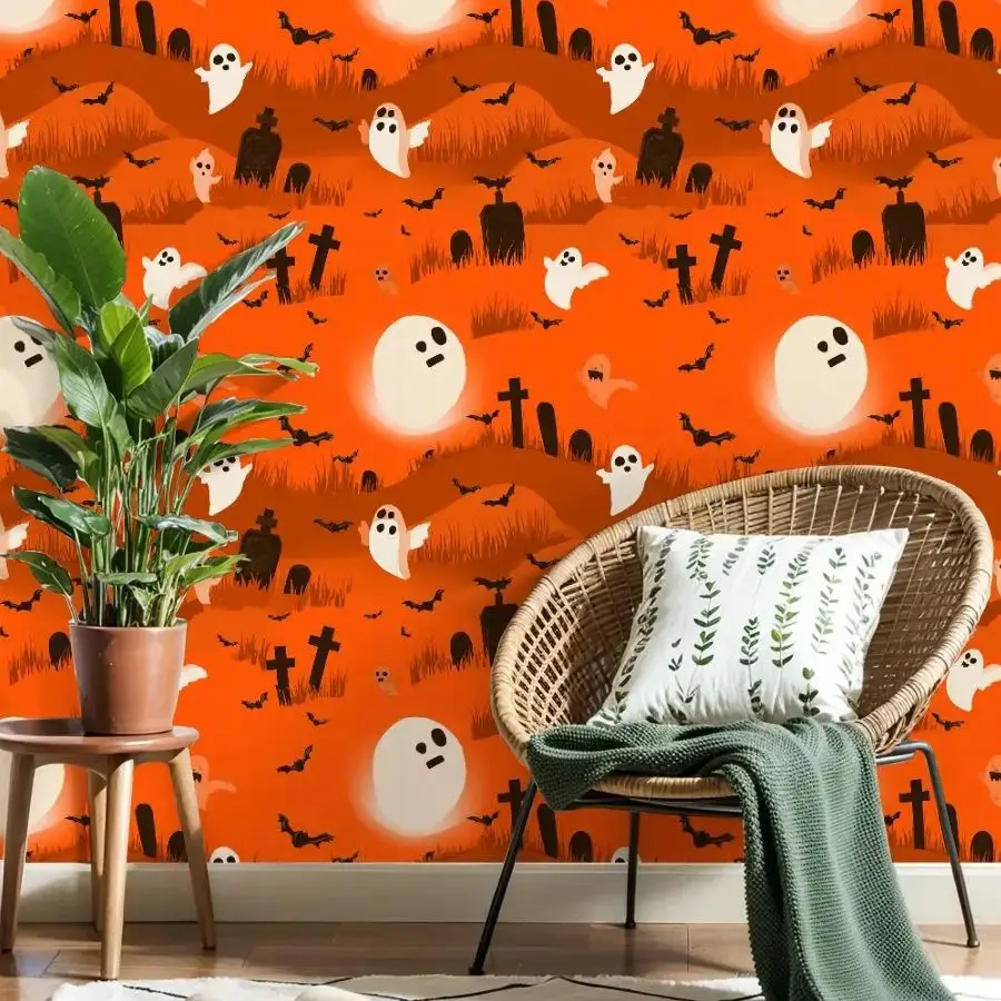 Обои на тему Хэллоуина 22,83 "X 118" водонепроницаемые обои для гостиной/спальни/ванной комнаты ПВХ стикер на стену
Обои на тему Хэллоуина 22,83 "X 118" водонепроницаемые обои для гостиной/спальни/ванной комнаты ПВХ стикер на стену