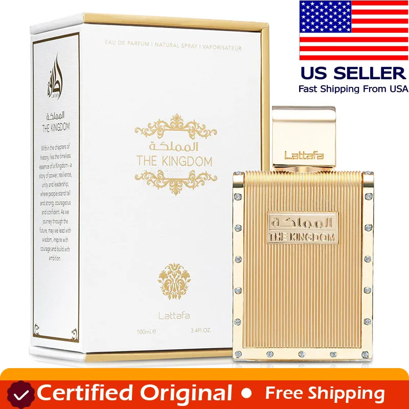 Lattafa The Kingdom Eau De Parfum Spray for Men 3.4 Ounce Long Lasting Fragrance Cologne Natural Perfume Pheromone Persistence
Lattafa The Kingdom Eau De Parfum Spray for Men 3.4 Ounce Long Lasting Fragrance Cologne Natural Perfume Pheromone Persistence