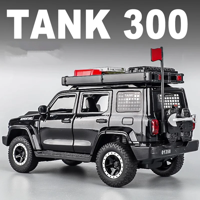 Off-Road Modified Version 1:24 Tank 300 SUV Alloy Car Model Diecasts Metal Off-road Vehicles Car Model Sound Light Kids Toy Gift
Off-Road Modified Version 1:24 Tank 300 SUV Alloy Car Model Diecasts Metal Off-road Vehicles Car Model Sound Light Kids Toy Gift