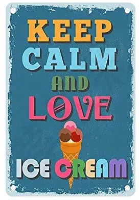 8x12inch Metal Tin Sign Keep Calm and Love Ice Cream Garage Home Kitchen Bar Pub Hotel Wall Decor Signs
8x12inch Metal Tin Sign Keep Calm and Love Ice Cream Garage Home Kitchen Bar Pub Hotel Wall Decor Signs