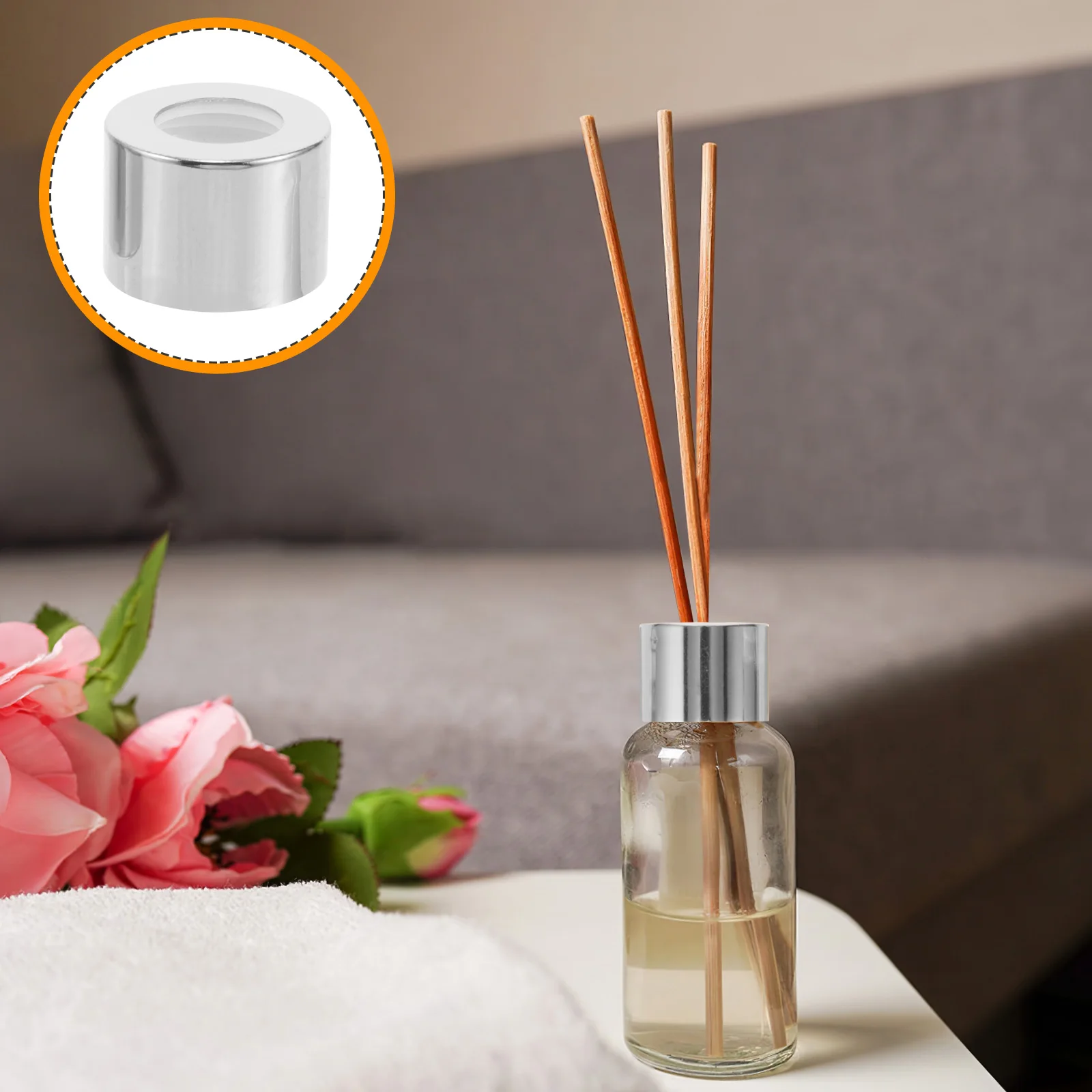 10pcs Aromatherapy Bottle Caps Silver Replacement DIY Reed Diffuser Glass Lids Empty Bottle Covers Sealing Home Office Car Use
10pcs Aromatherapy Bottle Caps Silver Replacement DIY Reed Diffuser Glass Lids Empty Bottle Covers Sealing Home Office Car Use