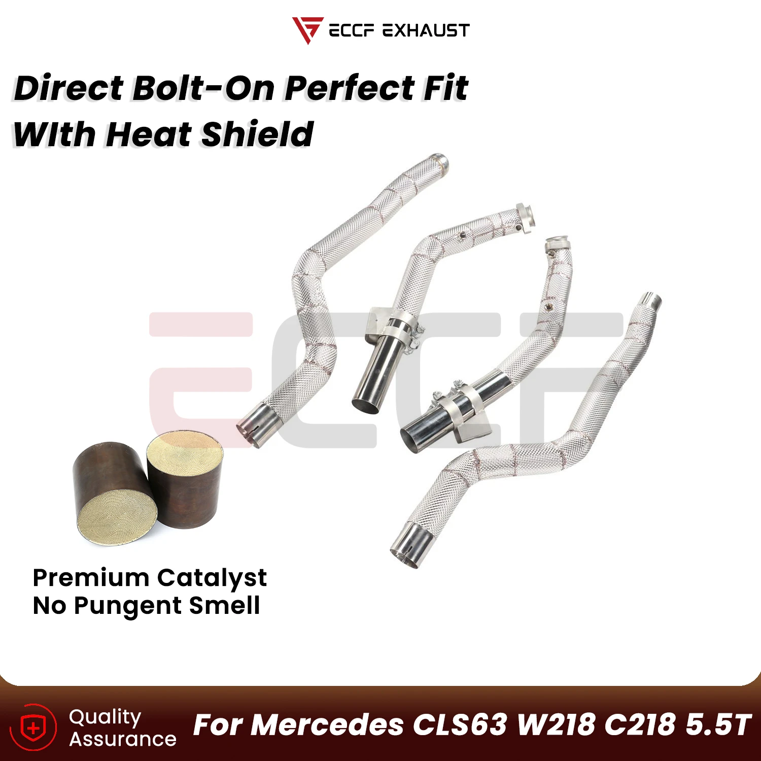 Sporty Downpipe With Heat Shield For Mercedes CLS63 W218 C218 5.5T Aggressive Exhaust Sound Plug and Play Upgrade Performance
Sporty Downpipe With Heat Shield For Mercedes CLS63 W218 C218 5.5T Aggressive Exhaust Sound Plug and Play Upgrade Performance
