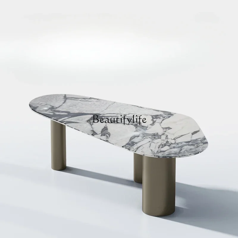 FG-Light luxury natural marble elephant white dining table and chair combination special-shaped dining table
FG-Light luxury natural marble elephant white dining table and chair combination special-shaped dining table