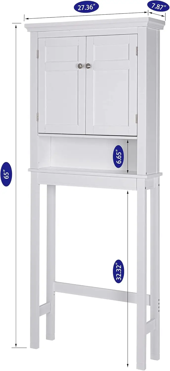 Over The Toilet Storage Cabinet, Bathroom Shelf Over The Toilet, Over Toilet Bathroom Organizer (White)
Over The Toilet Storage Cabinet, Bathroom Shelf Over The Toilet, Over Toilet Bathroom Organizer (White)