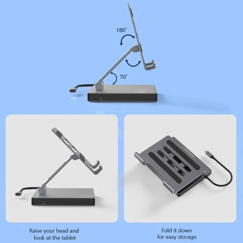 652F Aluminum USB Type C Docking Station Laptop Holder Dock Station 9 in 1 HUB
652F Aluminum USB Type C Docking Station Laptop Holder Dock Station 9 in 1 HUB