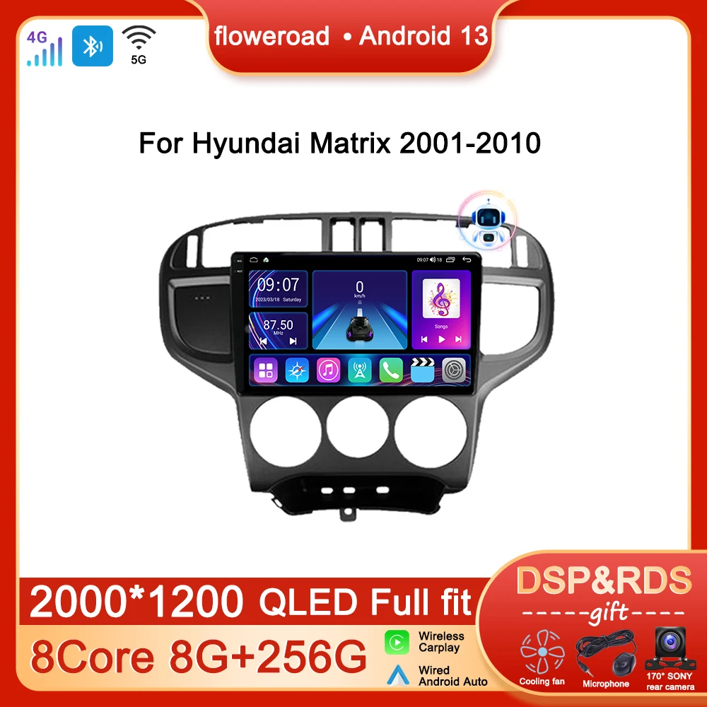 Head Unit Auto Android Car Radio For Hyundai Matrix 2001 2002-2010 Multimedia Player Carplay GPS Navigation Stereo WIFI 2DIN DVD
Head Unit Auto Android Car Radio For Hyundai Matrix 2001 2002-2010 Multimedia Player Carplay GPS Navigation Stereo WIFI 2DIN DVD