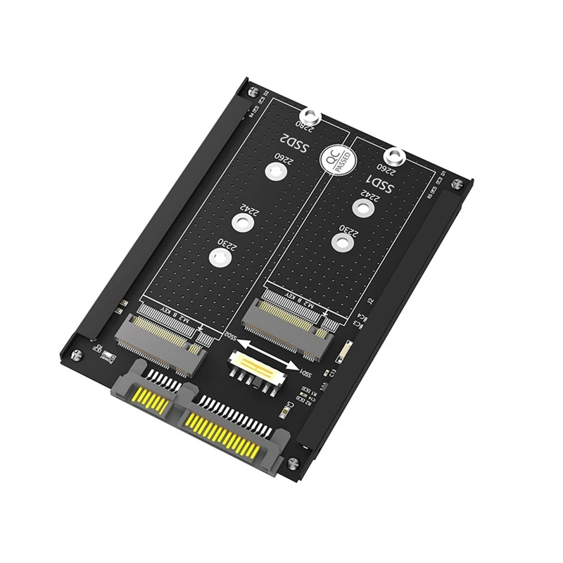 Dual M.2 B Key/B&M Key SSD To 2.5Inch SATA III Adapter With Frame Bracket - Retain MSATA SSD As 7Mm SATA Drive
Dual M.2 B Key/B&M Key SSD To 2.5Inch SATA III Adapter With Frame Bracket - Retain MSATA SSD As 7Mm SATA Drive