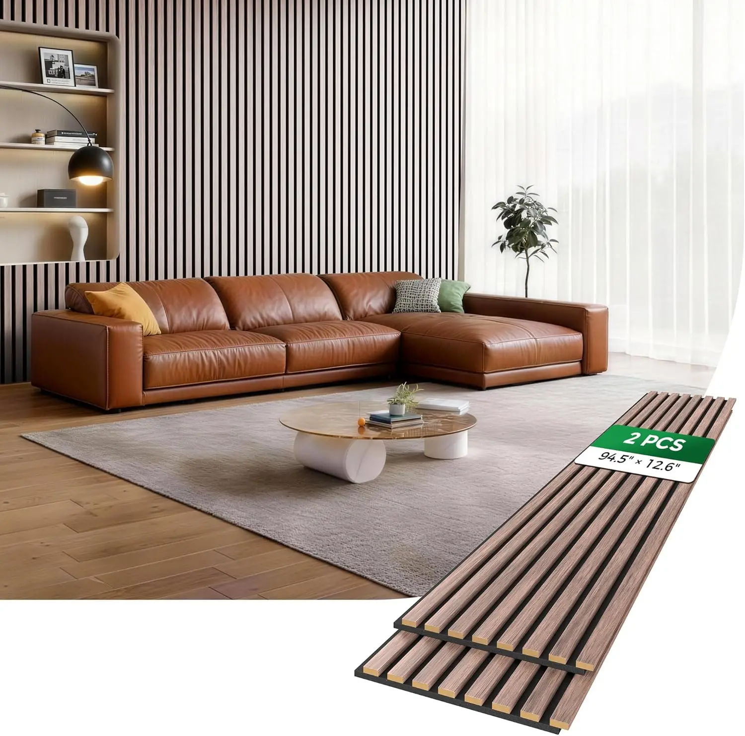 Wood Slat Acoustic Wall Panels, 3D Design for Echo Reduction, Easy DIY Installation for Living Room and Studio
Wood Slat Acoustic Wall Panels, 3D Design for Echo Reduction, Easy DIY Installation for Living Room and Studio