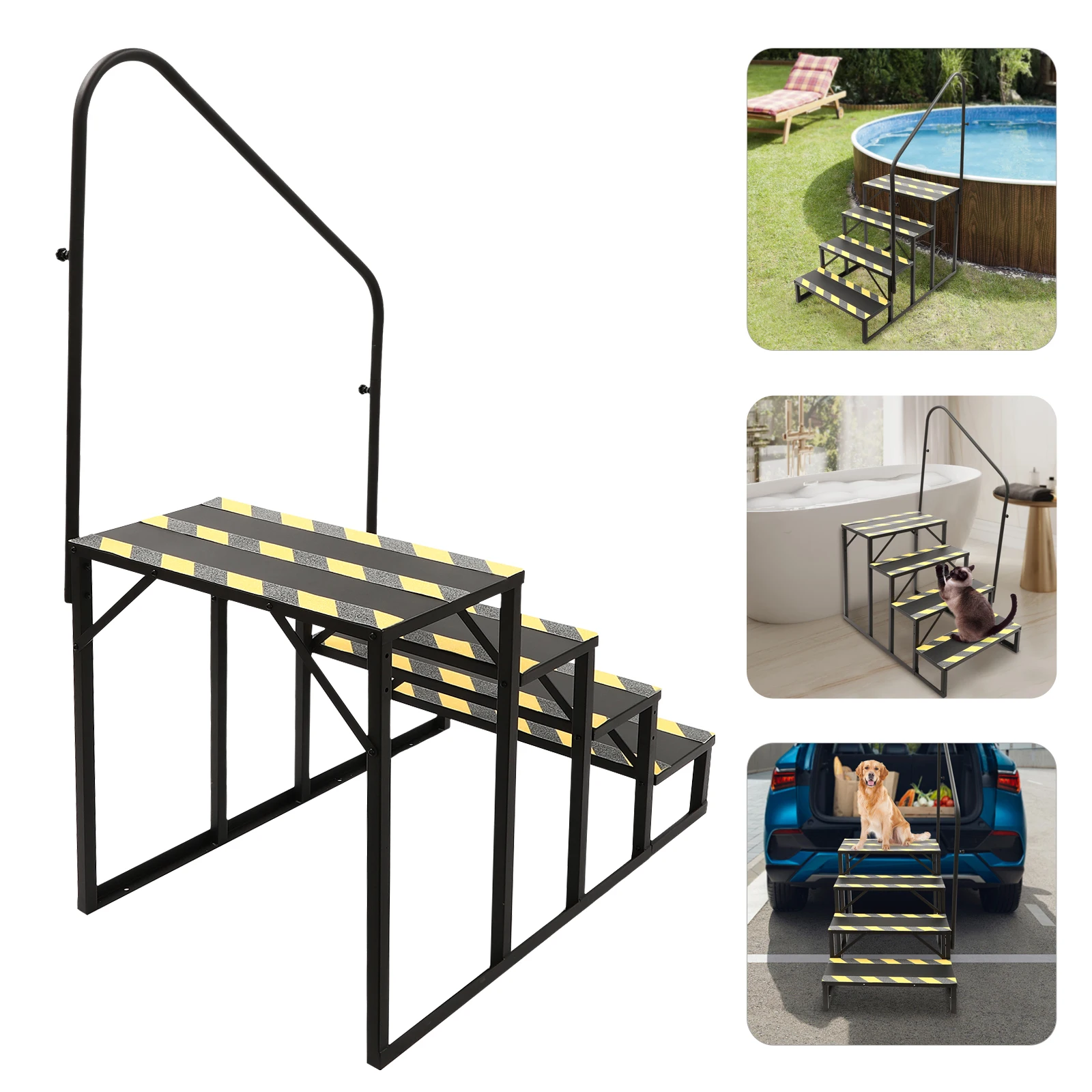Durable Steel RV Stairs Handrails Ladder with Handrail for Safety, High Stability, Supports Up to 450 lbs, Easy Installation &
Durable Steel RV Stairs Handrails Ladder with Handrail for Safety, High Stability, Supports Up to 450 lbs, Easy Installation &