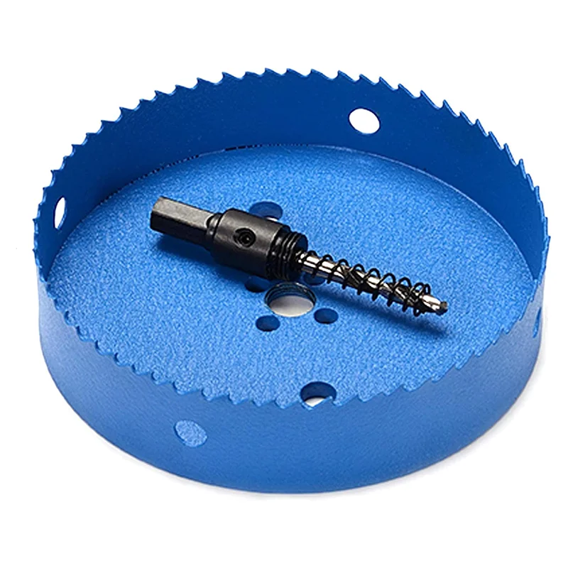 6-1/2 Inch Hole Saw, 165Mm HSS Hole Cutter, Bi-Metal Hole Drill With Hex Shank For Cutting Soft Metals, Iron, (Blue)
6-1/2 Inch Hole Saw, 165Mm HSS Hole Cutter, Bi-Metal Hole Drill With Hex Shank For Cutting Soft Metals, Iron, (Blue)