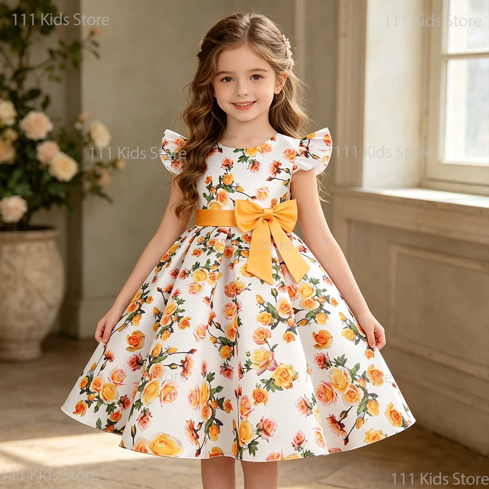 Elegant Party Dresses for Girls Flower Print Summer Dress Bowknot Princess Dress Children Prom Gown Birthday Gift 4-10 Years Old
Elegant Party Dresses for Girls Flower Print Summer Dress Bowknot Princess Dress Children Prom Gown Birthday Gift 4-10 Years Old