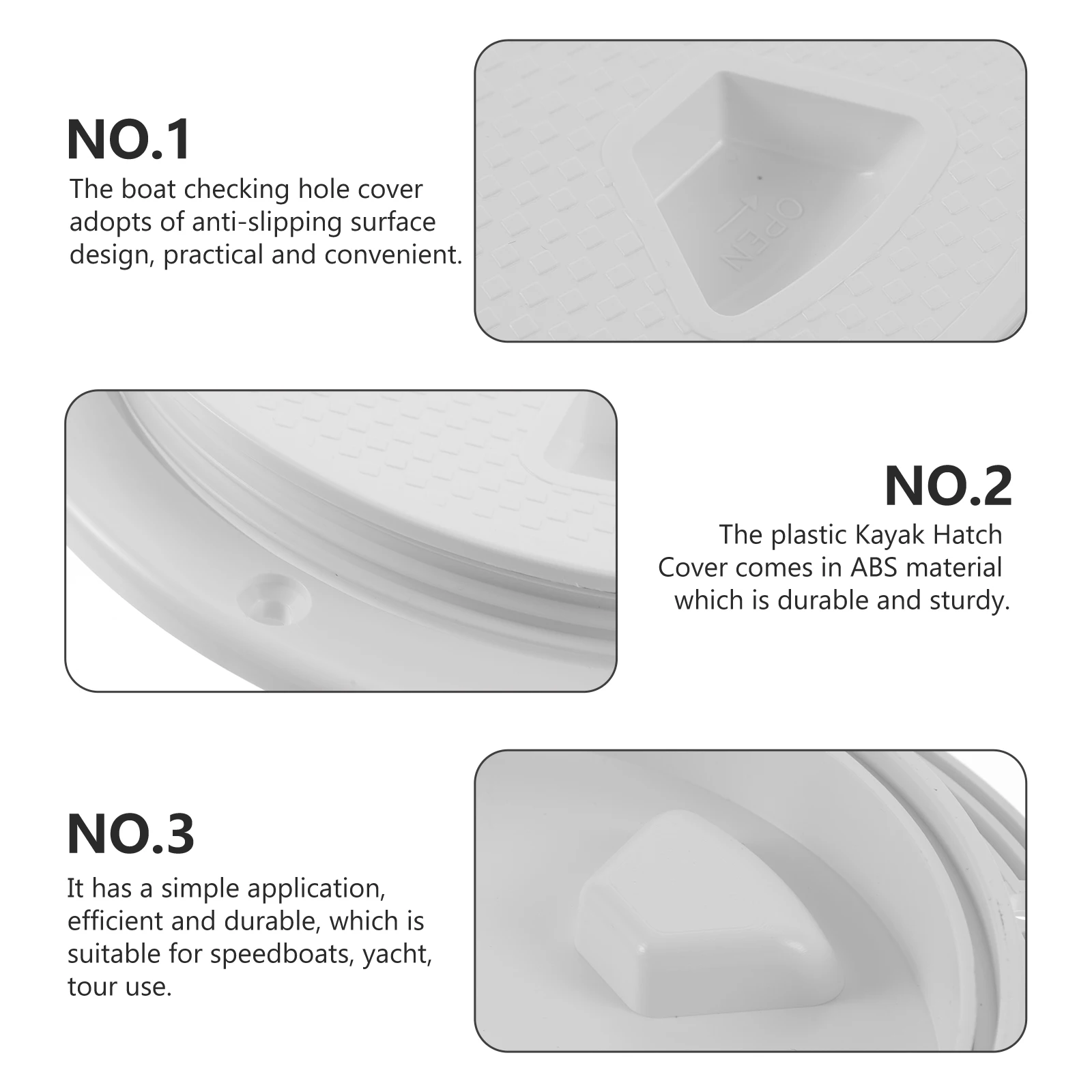 6 Inch Hatch Cover Round White ABS Non Kayak Hatch Cover Skid Kayak Boat Yacht Speedboat Accessory Inspection Hole
6 Inch Hatch Cover Round White ABS Non Kayak Hatch Cover Skid Kayak Boat Yacht Speedboat Accessory Inspection Hole
