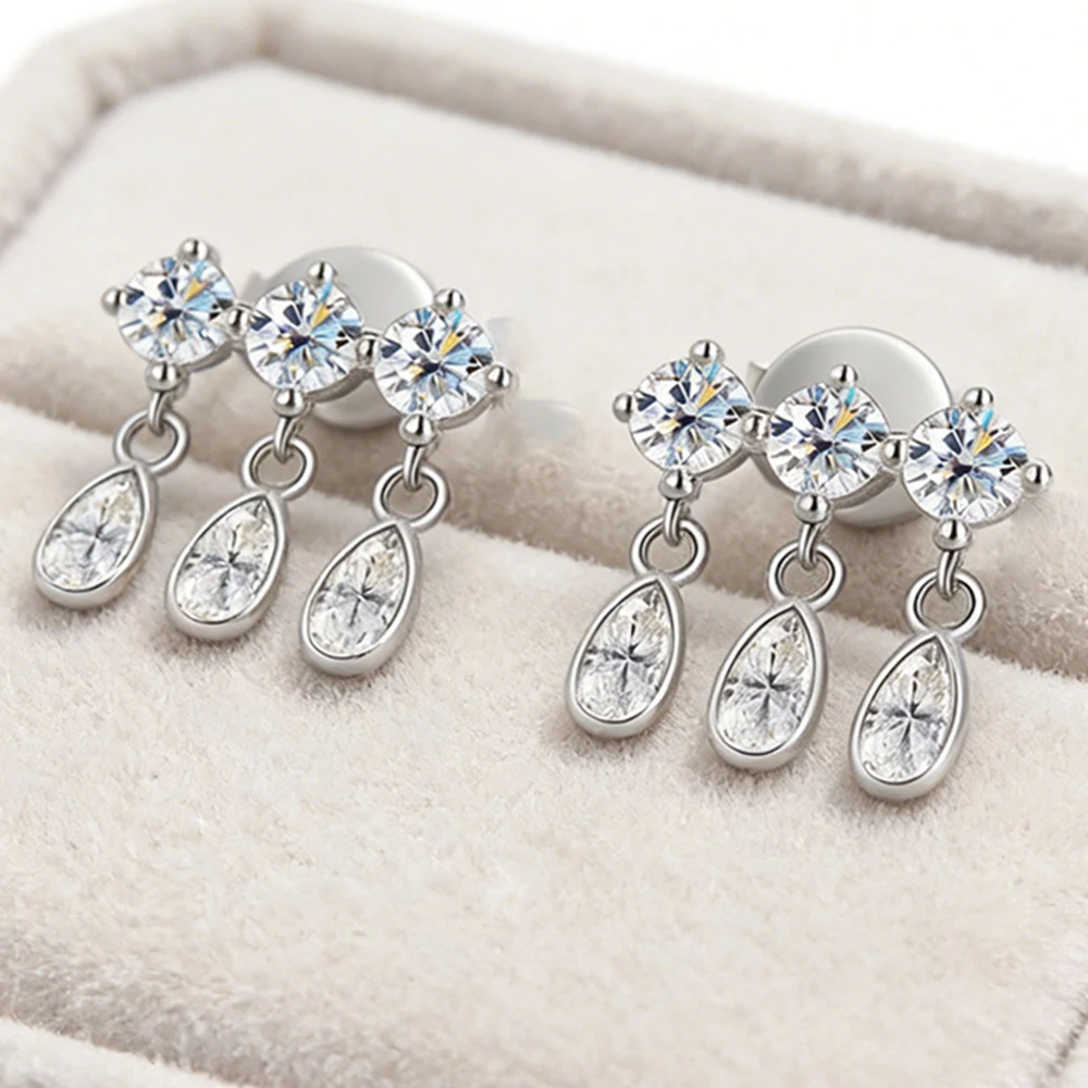 Pear Cut Full Moissanite Drop Earrings for women 925 Sterling Silver Stud Earrings Sparkling Luxury Quality Jewelry with GRA
Pear Cut Full Moissanite Drop Earrings for women 925 Sterling Silver Stud Earrings Sparkling Luxury Quality Jewelry with GRA