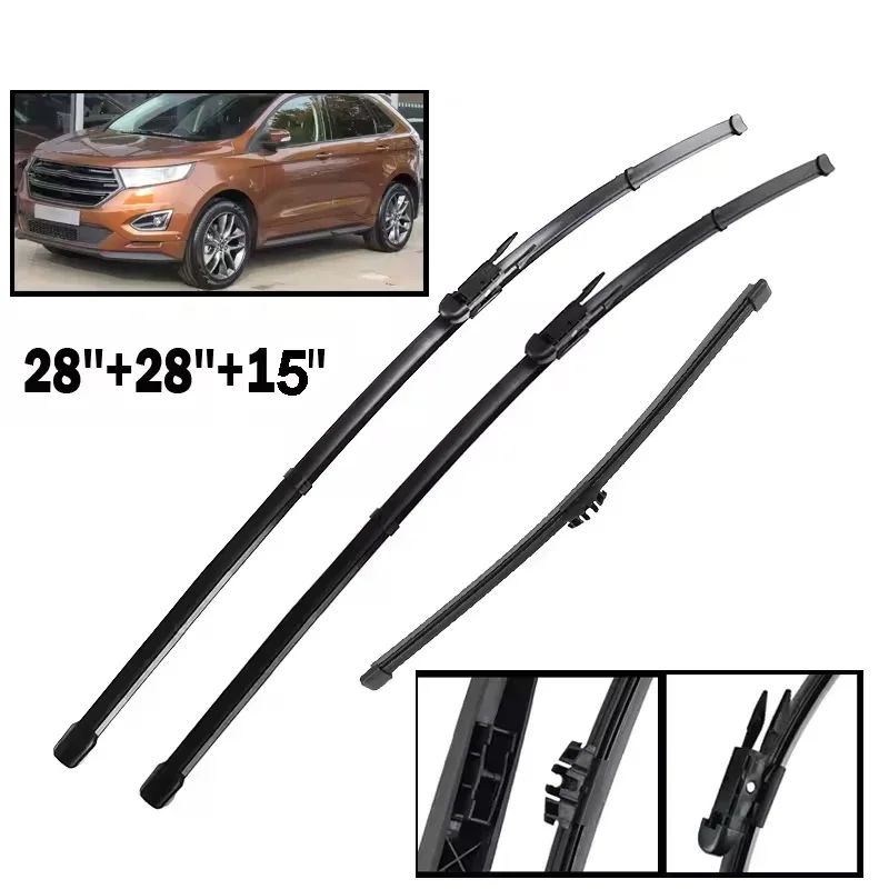 Wiper Front & Rear Wiper Blades Set For Ford Edge MK2 2015 - 2023 Windshield Windscreen Window Rain Brushes 28"+28"+15"
Wiper Front & Rear Wiper Blades Set For Ford Edge MK2 2015 - 2023 Windshield Windscreen Window Rain Brushes 28"+28"+15"