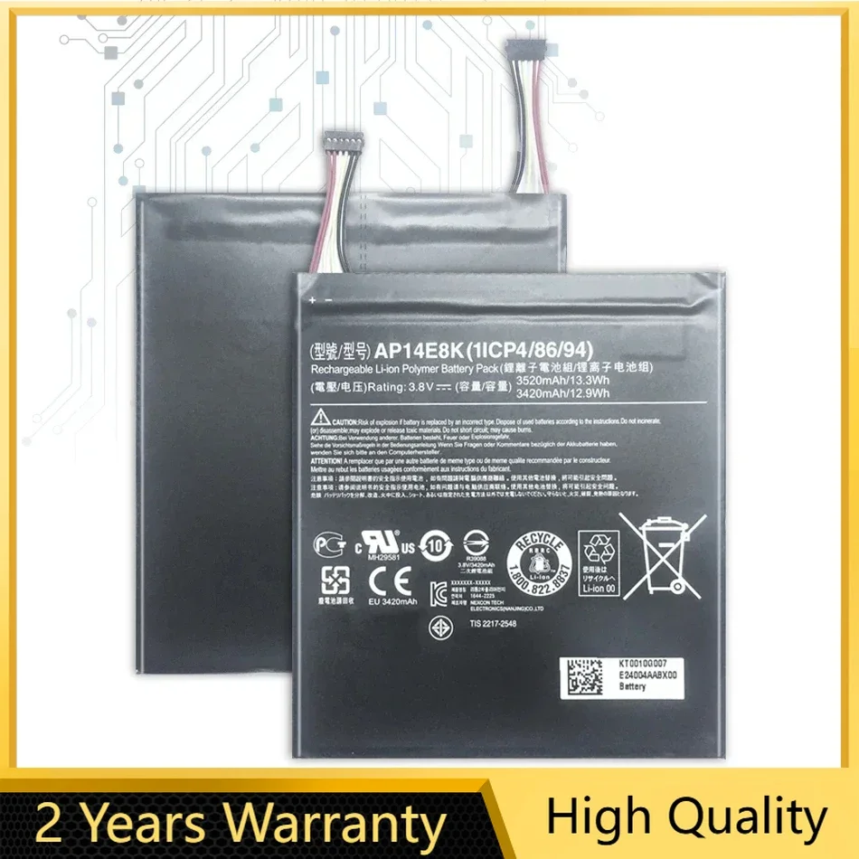 Replacement Battery For Acer Iconia One 7, One7, B1-750, AP14E8K, 3520mAh, Track Code
Replacement Battery For Acer Iconia One 7, One7, B1-750, AP14E8K, 3520mAh, Track Code