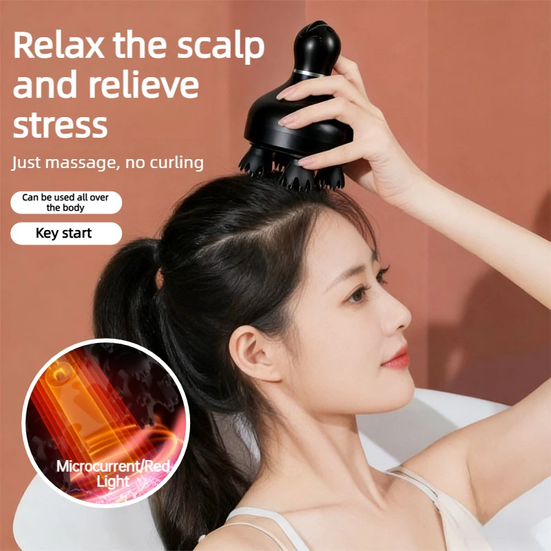 Electric kneading EMS micro current scalp decompression massager, red light maintenance vibration waterproof full body massager
Electric kneading EMS micro current scalp decompression massager, red light maintenance vibration waterproof full body massager