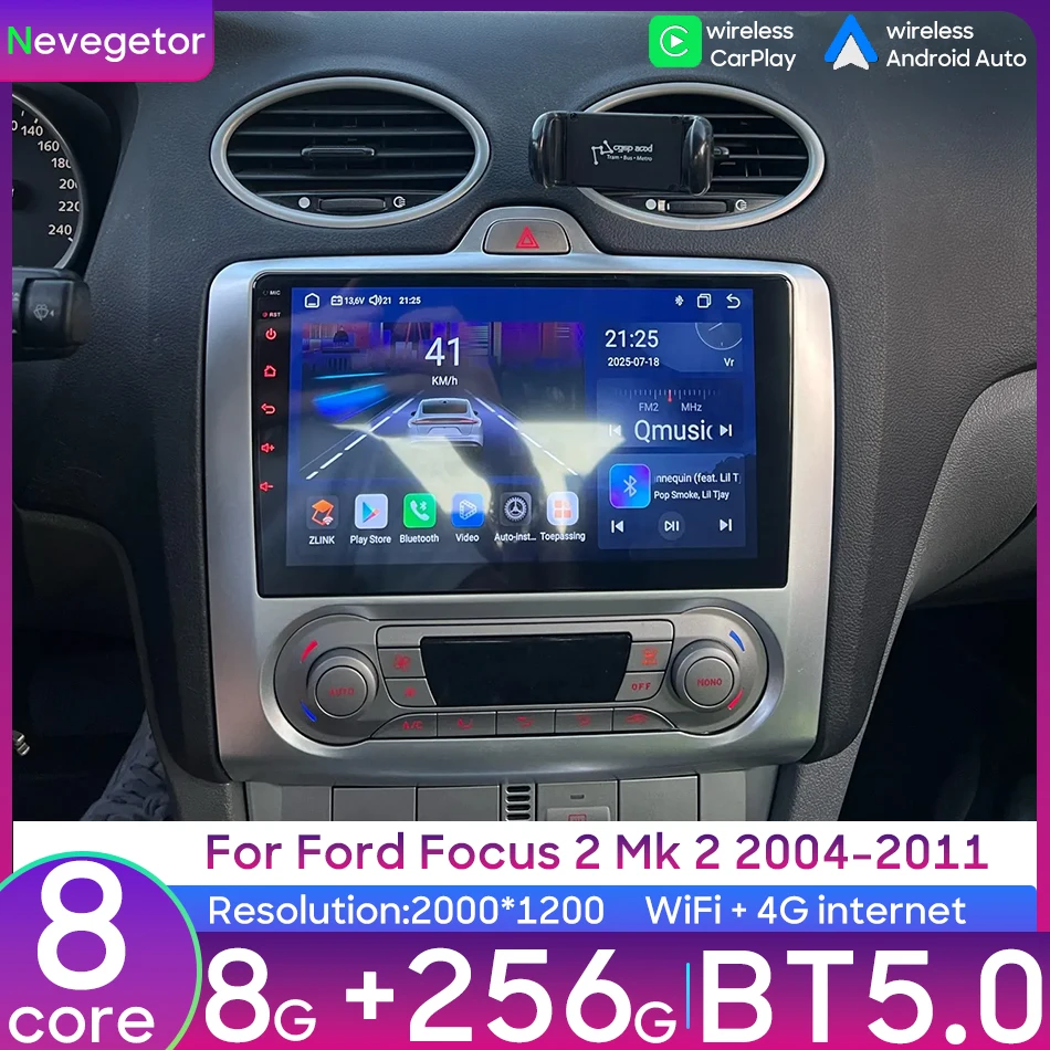 Car Multimedia Player For Ford Focus 2 Mk 2 2004 - 2011 Android Car Radio Intelligent Stereo No 2din Wireless CarPlay Auto Wifi
Car Multimedia Player For Ford Focus 2 Mk 2 2004 - 2011 Android Car Radio Intelligent Stereo No 2din Wireless CarPlay Auto Wifi