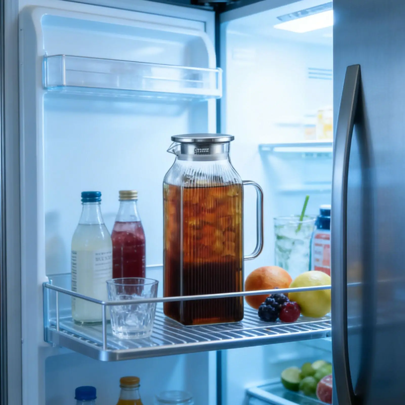 Pitcher With Lid 2000ml Heat Resistant Large Clear Jug With Handle Water Carafe Container For Beverage Liquids Refrigerator
Pitcher With Lid 2000ml Heat Resistant Large Clear Jug With Handle Water Carafe Container For Beverage Liquids Refrigerator