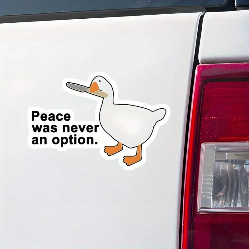 Waterproof Vinyl Sticker for Bumper, Fun Car Interior & Exterior Cute Big White Goose Cartoon Car Sticker
Waterproof Vinyl Sticker for Bumper, Fun Car Interior & Exterior Cute Big White Goose Cartoon Car Sticker
