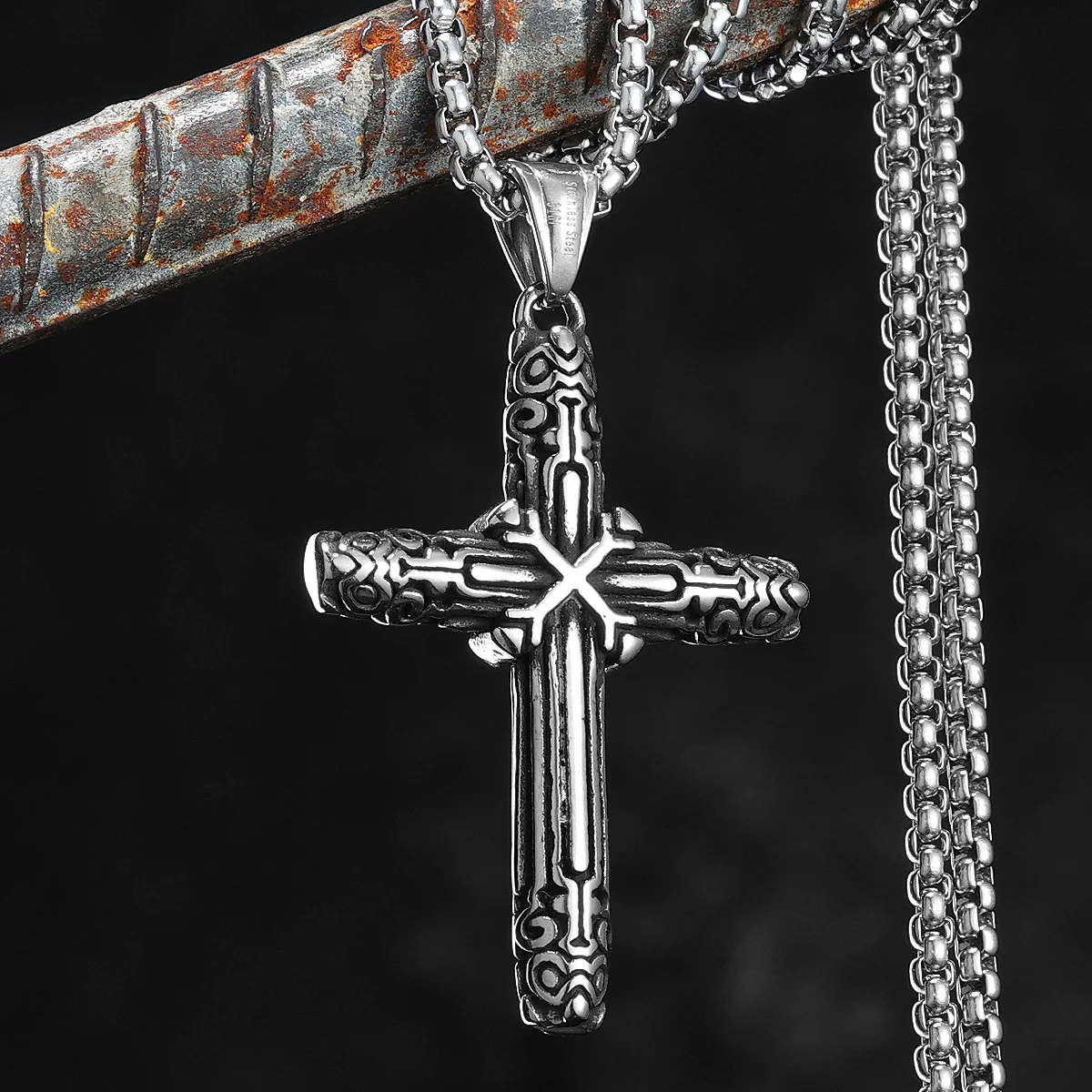 Cross Amulets Men Necklaces Stainless Steel Pendant Chain Women Fashion Carving Jewelry Punk New In Accessories Gifts Wholesale
Cross Amulets Men Necklaces Stainless Steel Pendant Chain Women Fashion Carving Jewelry Punk New In Accessories Gifts Wholesale