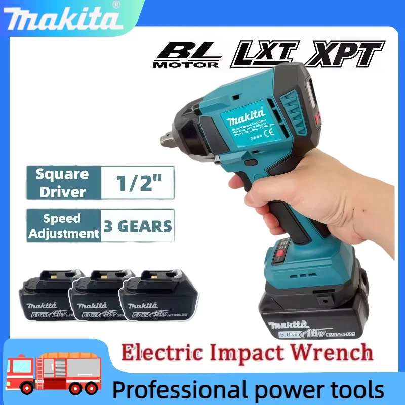 Makita Brushless Digital Display Electric Impact Wrench Cordless Electric Torque Wrench 1/2 Inch Screwdriver Power Tool
Makita Brushless Digital Display Electric Impact Wrench Cordless Electric Torque Wrench 1/2 Inch Screwdriver Power Tool