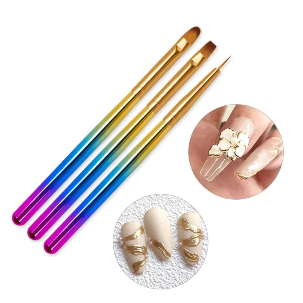 3Pcs Nail Art Liner Brush Set UV Gel Nail Brushes Kit French Stripe Line Painting Drawing Flower Pen Professional Manicure Tool
3Pcs Nail Art Liner Brush Set UV Gel Nail Brushes Kit French Stripe Line Painting Drawing Flower Pen Professional Manicure Tool