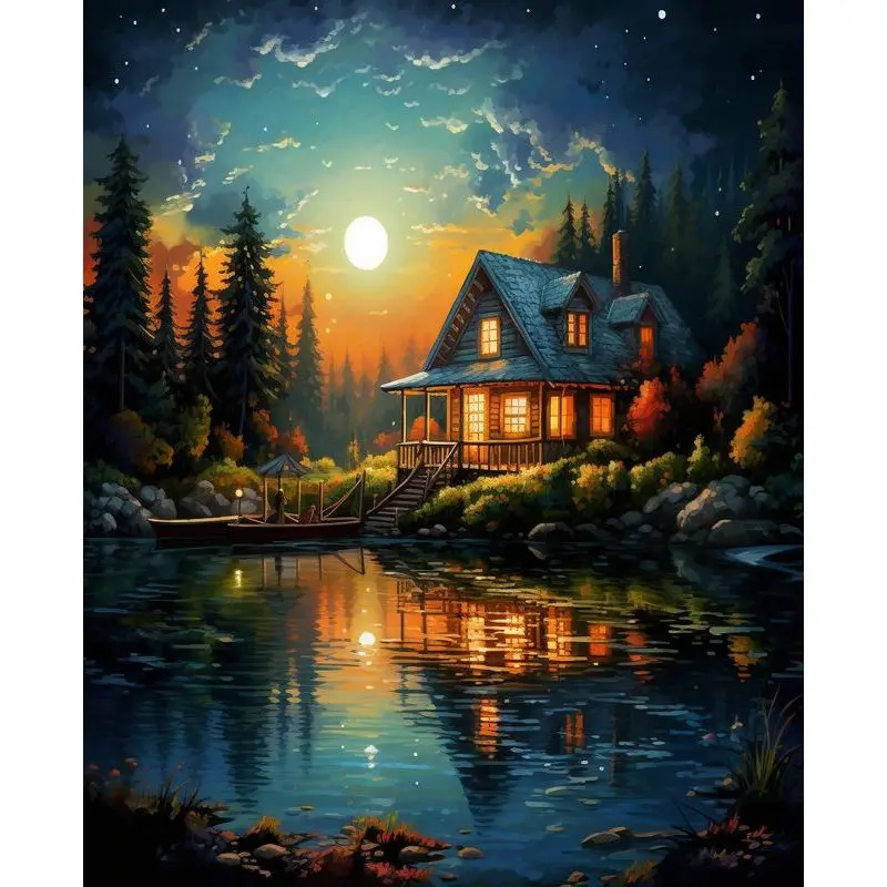 PhotoCustom Painting By Numbers Night Cottage Diy Acrylic Paint By Number Landscape Kits Home Room Decor Wall Artwork
PhotoCustom Painting By Numbers Night Cottage Diy Acrylic Paint By Number Landscape Kits Home Room Decor Wall Artwork