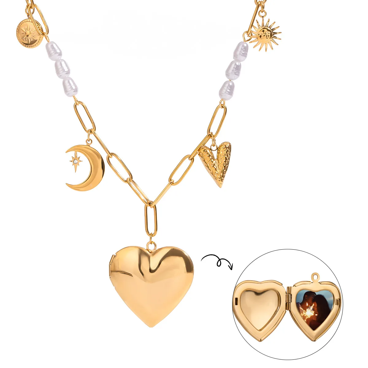Free Custom Photo Heart Locket Charm Necklace For Men Women Stainless Steel Pearl Chain Gifts For Best Friends Lovers Family
Free Custom Photo Heart Locket Charm Necklace For Men Women Stainless Steel Pearl Chain Gifts For Best Friends Lovers Family