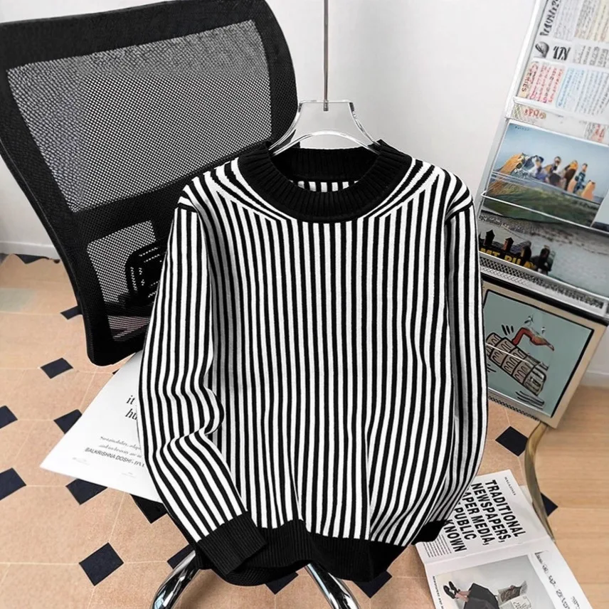 Casual Stripe Knit Sweater round Ne Men's Versatile Loose Fit Autumn Winter Faion Lazy Sle Chinese Brand ex Long Sl...
Casual Stripe Knit Sweater round Ne Men's Versatile Loose Fit Autumn Winter Faion Lazy Sle Chinese Brand ex Long Sl...