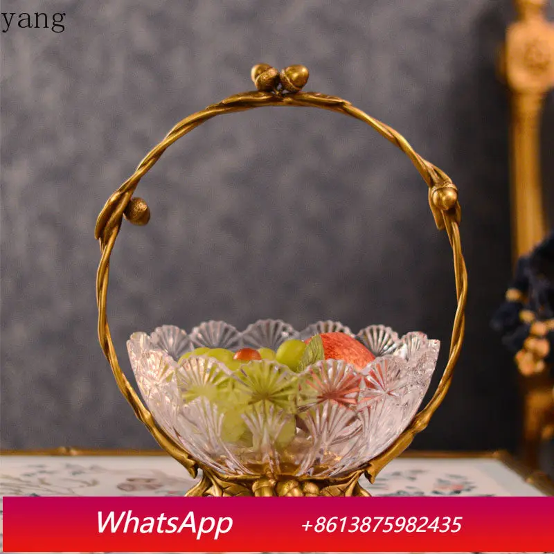 Cx art copper with crystal morning glory basket villa living room desktop decorative fruit plate
Cx art copper with crystal morning glory basket villa living room desktop decorative fruit plate