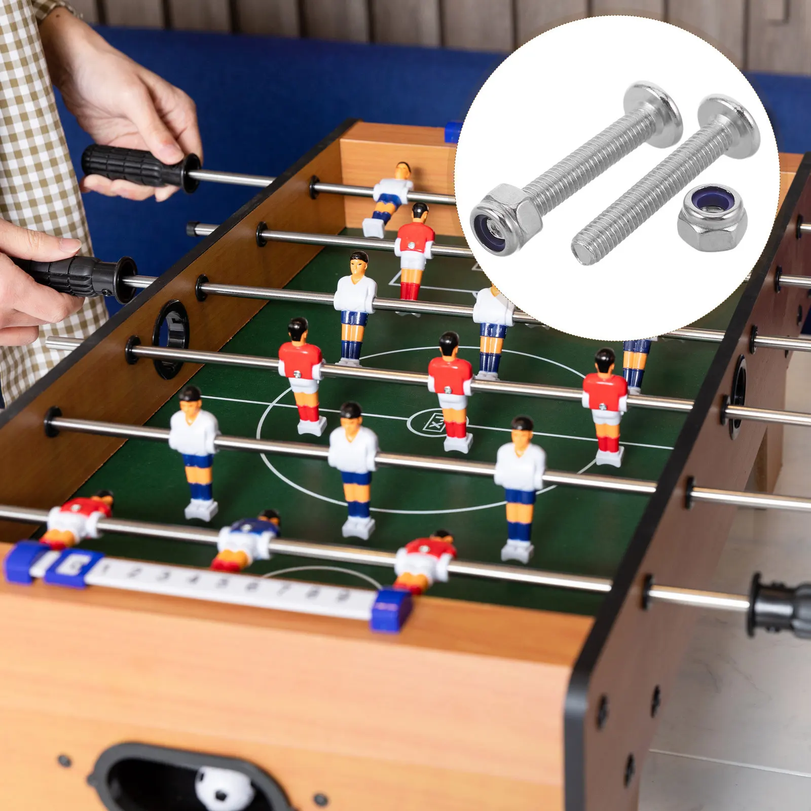 12Sets Foosball Table Screws Nuts M4x25mm Furniture Hardware Kit Replacement Screws Bolts for Tabletop Football Accessories
12Sets Foosball Table Screws Nuts M4x25mm Furniture Hardware Kit Replacement Screws Bolts for Tabletop Football Accessories