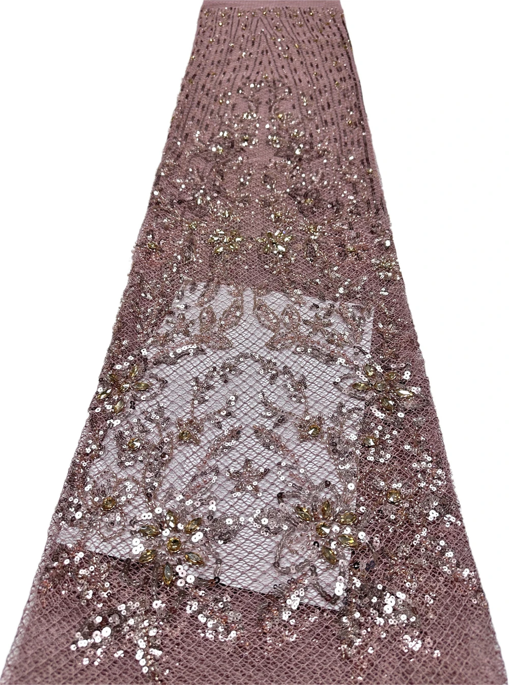 Heavy African Beaded Lace 2026 High Quality Nigerian French Mesh Lace Fabric With Sequins For Wedding Party Dress Women
Heavy African Beaded Lace 2026 High Quality Nigerian French Mesh Lace Fabric With Sequins For Wedding Party Dress Women