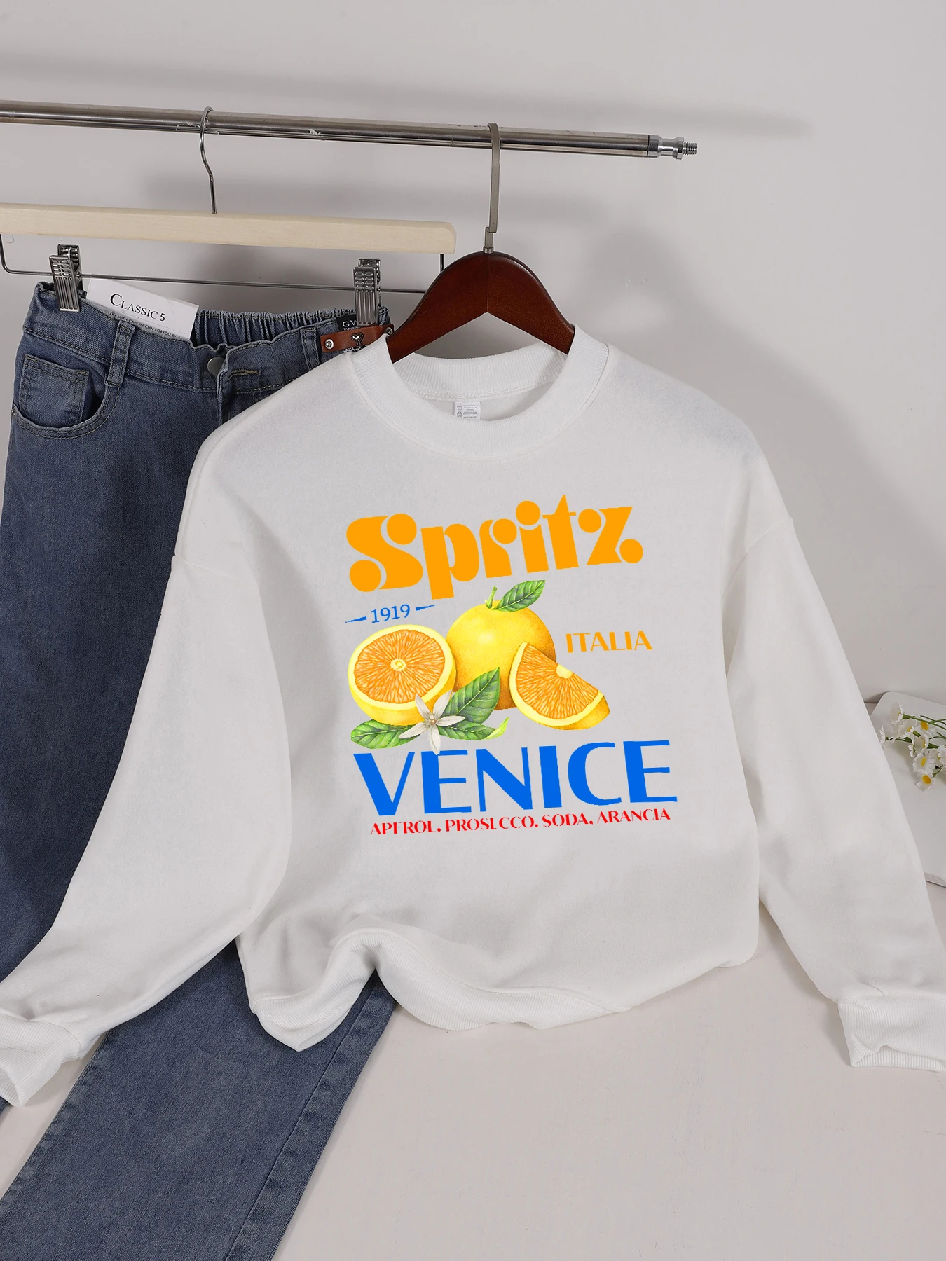 Spritz Venice Lemon Italia Pattern Sweatshirt Female Fashion O-Neck Clothing Fleece Autumn Pullover Casual Loose Sportswear
Spritz Venice Lemon Italia Pattern Sweatshirt Female Fashion O-Neck Clothing Fleece Autumn Pullover Casual Loose Sportswear