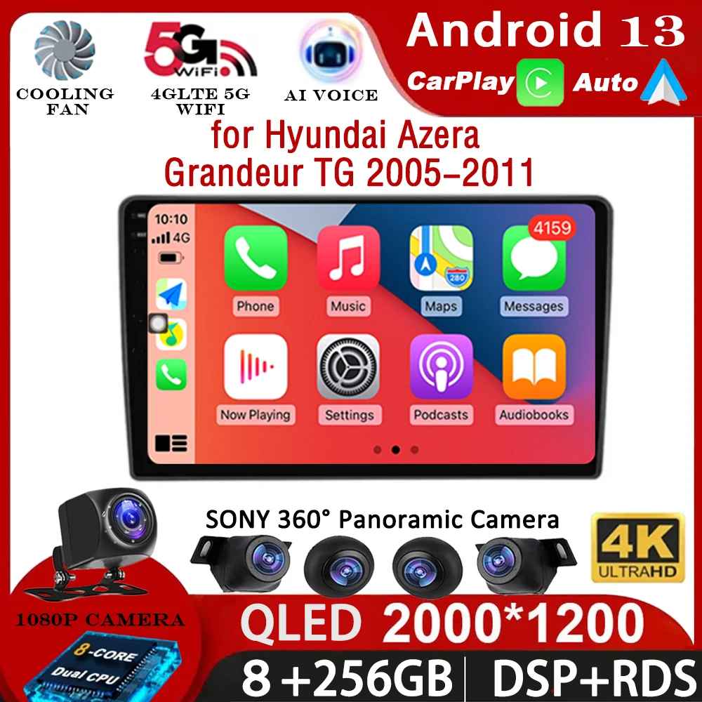 Android 13 Car Rodio for Hyundai Azera Grandeur TG 2005-2011 Carplay Auto Multimedia Video Player Navigation Head Unit WIFI+4G
Android 13 Car Rodio for Hyundai Azera Grandeur TG 2005-2011 Carplay Auto Multimedia Video Player Navigation Head Unit WIFI+4G