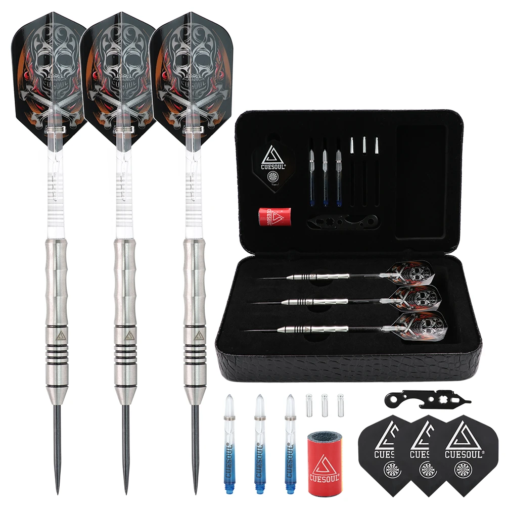 CUESOUL 90% Tungsten Steel Tip Dart Set 21g Dart Barrel Weight Professional Steel Tip Darts 3 pieces
CUESOUL 90% Tungsten Steel Tip Dart Set 21g Dart Barrel Weight Professional Steel Tip Darts 3 pieces