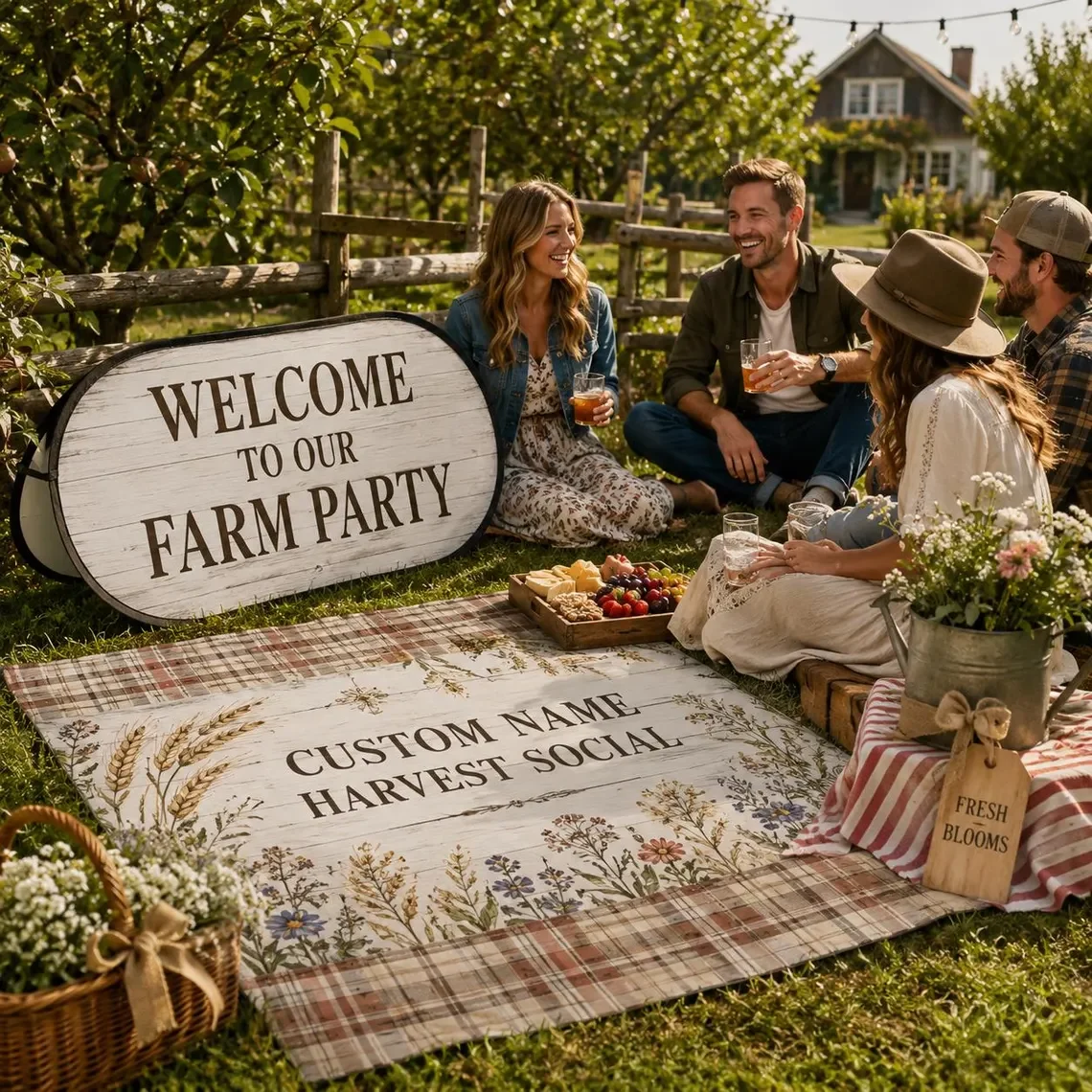Custom Rustic Farm Party Pop Up Banner Personalized Country Style Sign Outdoor Gathering Decoration for Event Display 1pc
Custom Rustic Farm Party Pop Up Banner Personalized Country Style Sign Outdoor Gathering Decoration for Event Display 1pc