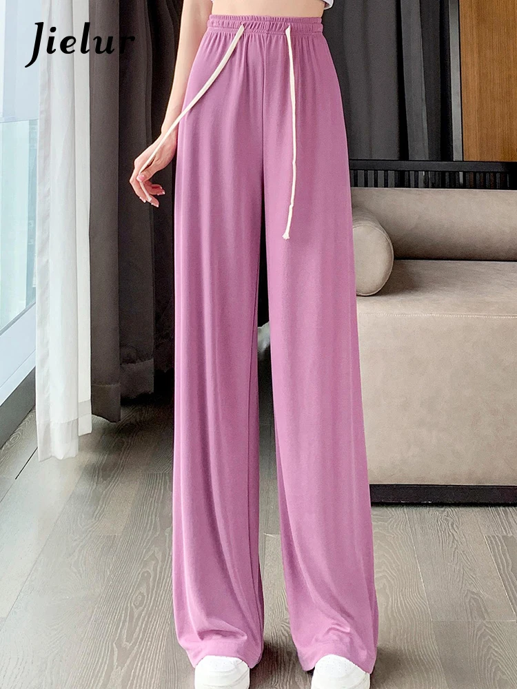 Jielur Solid Color Summer Slim Female Wide Leg Pants High Waist Loose Casual Office Lady Slight Stretch Black Simple Women Pants
Jielur Solid Color Summer Slim Female Wide Leg Pants High Waist Loose Casual Office Lady Slight Stretch Black Simple Women Pants