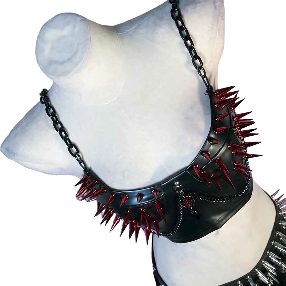 Goth Tops Festival Bra Gothic Tank with Spikes Grunge Y2K T-shirt Punk Rock Clothes Spiked Emo Clothing Women's Boho
Goth Tops Festival Bra Gothic Tank with Spikes Grunge Y2K T-shirt Punk Rock Clothes Spiked Emo Clothing Women's Boho
