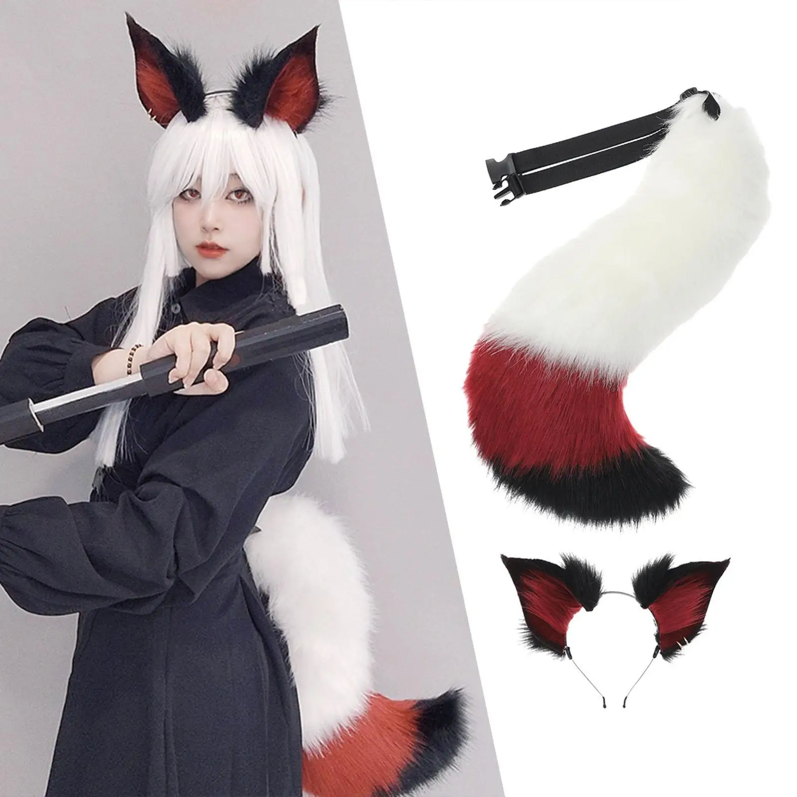 Cat Ears And Tail Set Cosplay Cat Long Tail for Prom Role Play Masquerade
Cat Ears And Tail Set Cosplay Cat Long Tail for Prom Role Play Masquerade