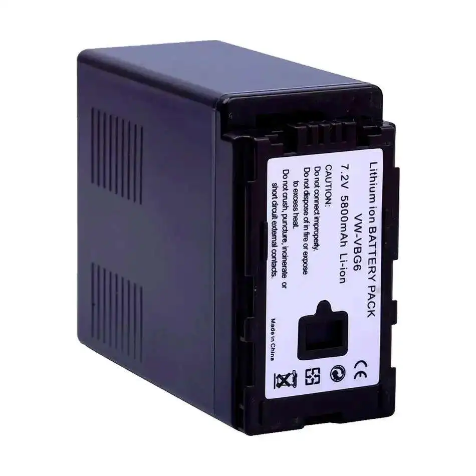 Высокоэффективный аккумулятор для камеры 5800 мАч VW-VBG6 для Panasoni VBG6K AG-HMC73MC VW-VBG6-K AG-HMC153MC VW-VBG6GK Прочный
Высокоэффективный аккумулятор для камеры 5800 мАч VW-VBG6 для Panasoni VBG6K AG-HMC73MC VW-VBG6-K AG-HMC153MC VW-VBG6GK Прочный