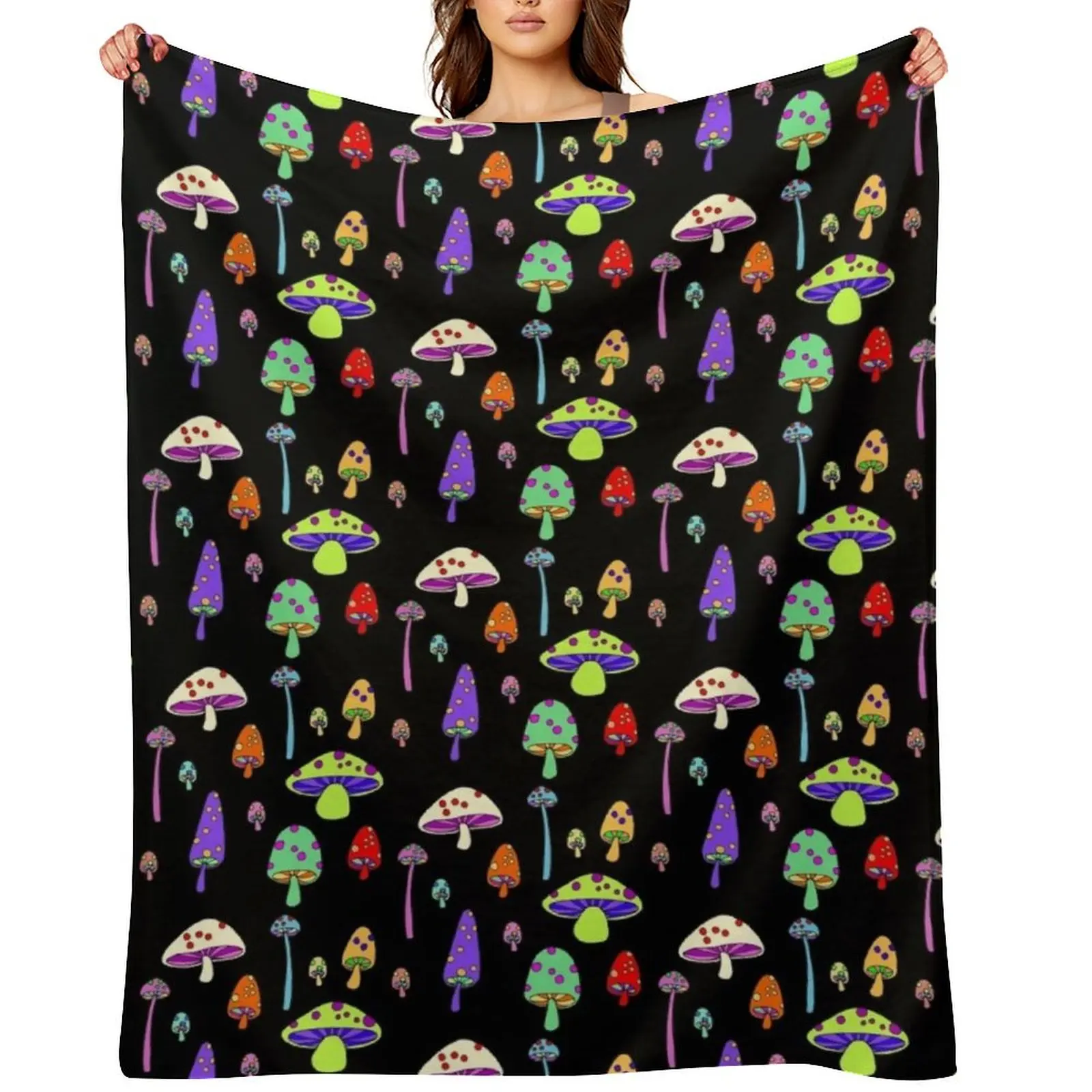 Technicolor Mushrooms Throw Blanket For Baby for winter heavy to sleep Giant Sofa Blankets
Technicolor Mushrooms Throw Blanket For Baby for winter heavy to sleep Giant Sofa Blankets